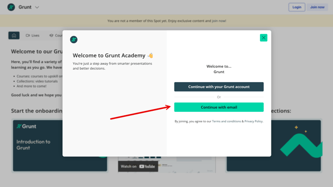 Option 2 - Create new acc